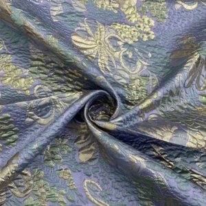 YX1563 B2B Wholesaler Polyester Large Flower Shiny Brocade Fabric Two Tone Jacquard Material for Formal Dresses and Skirts...