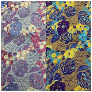 YX1564 Wholesale Large Botanical Flower Jacquard Brocade Fabric 150CM Wide for Formal Dresses and Fashion Garments - 100%...