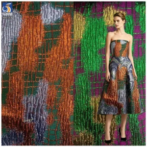 YX1568 Wholesale Multicolor Brocade Jacquard Fabric for Garment Production Dresses and Costume Sewing - 100% Polyester, 150...