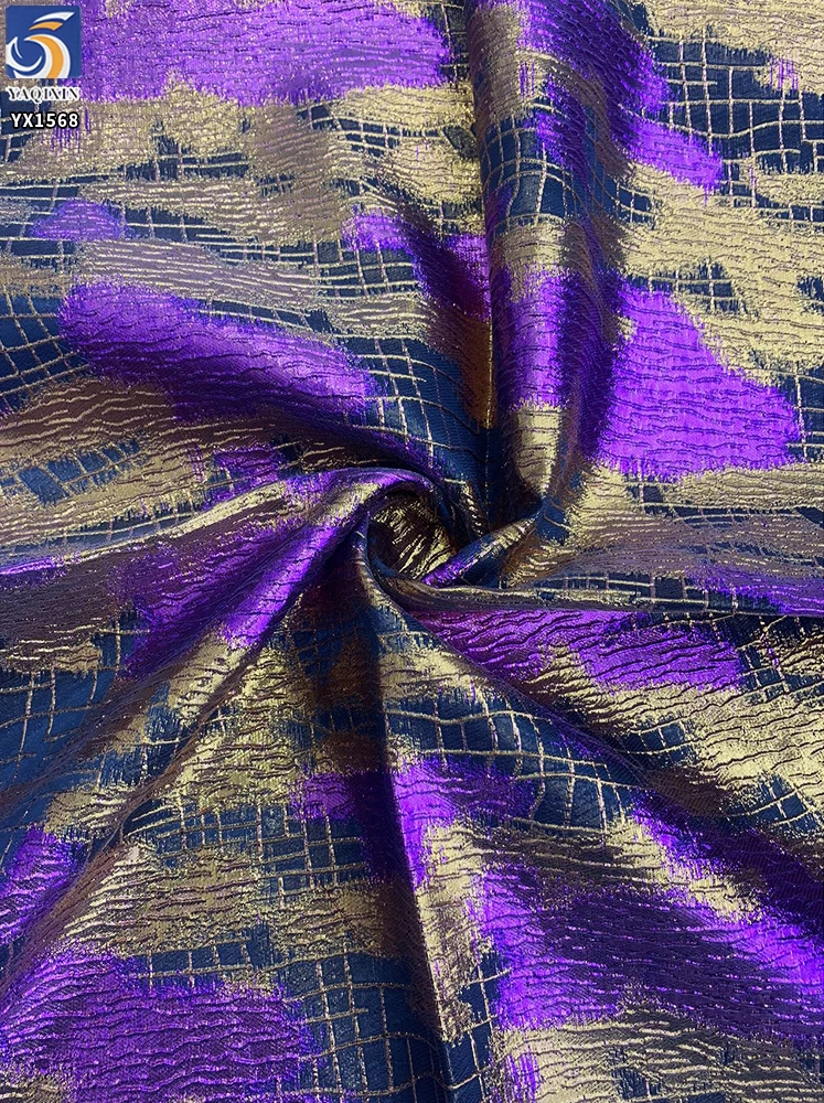 YX1568 Wholesale Multicolor Brocade Jacquard Fabric for Garment Production Dresses and Costume Sewing - 100% Polyester, 150...