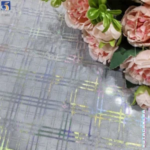 YX1573 Ready to Ship Holographic Printed Tulle Fabric for Dressmaking Garment and Wholesale Supply - 100% Polyester, 35 gsm...