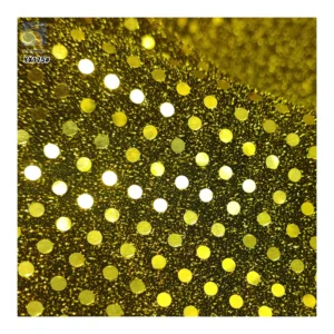 YX175 Shiny 3.5mm Luxury Sequin Fabric 180gsm Stamping Shiny Polka Dot Sequins Rhinestone Fabric - Polyester / Metallic...