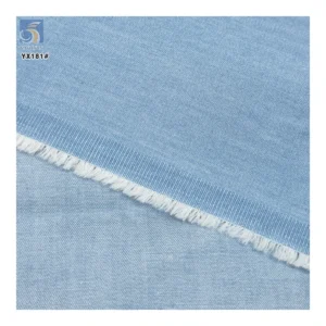 YX181 Wholesale Price Custom Thin Material Washed 4 oz Plain Denim Lightweight Cotton Fabric - 100% Cotton, 4 gsm, 150 CM...