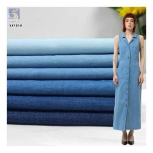YX181 Wholesale Price Custom Thin Material Washed 4 oz Plain Denim Lightweight Cotton Fabric - 100% Cotton, 4 gsm, 150 CM...