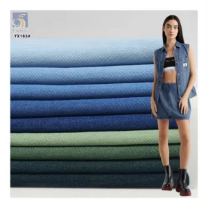 YX183 New Arrival Washed Wholesale Jean Cotton Twill Denim Fabric 150gsm 175CM 100% Cotton Light Denim Fabric - 100% Cotton...