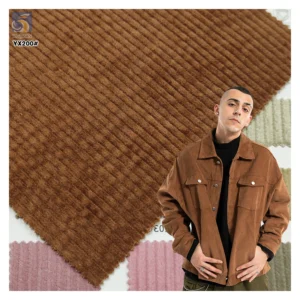 YX200 High Quality 330gsm Heavyweight Thick 8W Corduroy Fabric 97 Cotton 3 Spandex Stretch Corduroy Fabric - 97 Cotton 3...