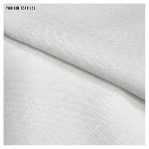 YX2168 Wholesale 170-180gsm White Washed 12*12 Slub 70%Cotton Rayon 30%Linen Fabric for Trouser/Shirt - Rayon, Linen, 170...