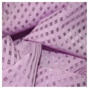 YX2290 High Quality 100% Polyester Organza Jacquard White Stripe Fabric Clothing Lining Organza Fabric - 100% Polyester, 60...