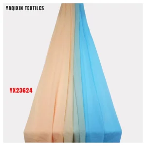 YX23624 Beautiful Two-Tone Blue Skin Tone Ombre Fabric Polyester Dubai Pearl Chiffon Gradient Printed Fabric Wholesale...