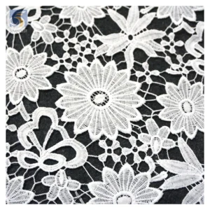 YX2436 Latest African Guipure Lace Fabric for Nigerian Party Wedding Dress Water Soluble Lace Dress - 100% Polyester, 125...
