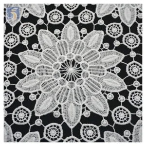 YX2438 Low Price Wholesale Price White Swiss Voile Lace Fabric White Water Soluble Handmade Embroidered Polyester Lace...