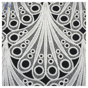 YX2439 White Sexy Lace Hollow Out Top Water Soluble Lace Fabric for Woman Nigerian Eyelet Lace Blouse Fabrics - 100%...