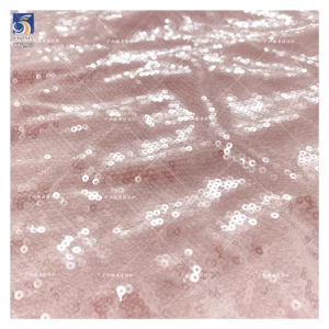 YX2469 Nude Transparent Payette Sequin Fabric Lace Sheer 3mm Sequin Fabric for Stage Model Performance Dance Dress - 100%...