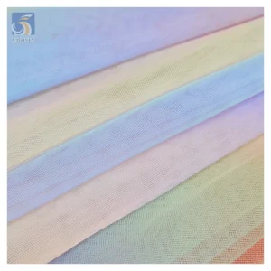 YX2492 Golden Supplier OEM&ODM Prices 20D Tulle Mesh Fabric Lightweight Rainbow Ombre Poly Nylon Material Soft Tulle Fabric...