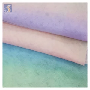 YX2492 Golden Supplier OEM&ODM Prices 20D Tulle Mesh Fabric Lightweight Rainbow Ombre Poly Nylon Material Soft Tulle Fabric...
