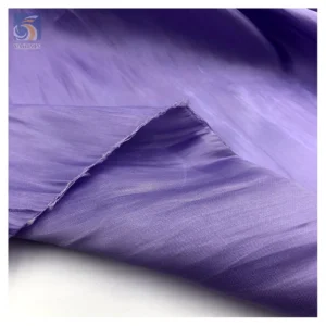 YX2526 Reasonable Price Solid 100% Polyester Soft Shiny Glossy Wrinkle Organza Fabric for Making Dress - 100% Polyester, 50...
