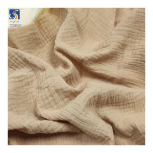 YX2616 Wholesale Prices Solid Gauze Muslin 100% Cotton Fabric Double-Sided Cotton Crepe Fabric for Baby Clothing - 100%...