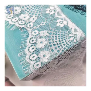 YX2634 Reasonable Price Hot Selling French Lace Fabric Stock Lot Knit Floral Chantilly Eyelash Lace Fabric 9.5CM*3M - 100%...