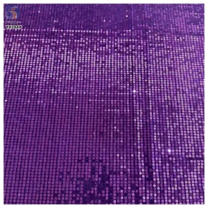 YX264 Luxurious Embroidery 100% Polyester 300gsm 5mm Square Gold Sequin Velvet Fabric - 100% Polyester, 300 gsm, 140 CM...
