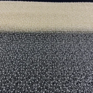 YX2655-1 2025 New Arrival White Bridal Lace Wedding Fabric Embroidery Silver White 3D Beaded Lace Pearl Fabric - 100%...