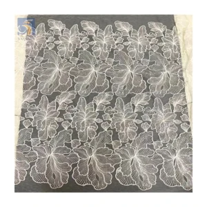 YX2703 2025 New Fashion Lace Fabric for Woman Big Flowers Embroidery Lace Fabric With Sequins - 100% Polyester, 260 G, 152...