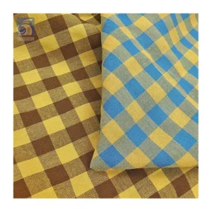 YX2740 High Quality Tear-Resistant 50 Polyester 50 Cotton Fabric Blend Yarn Dyed Checkered Square Fabric for Dress...