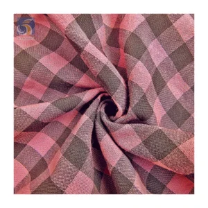 YX2740 High Quality Tear-Resistant 50 Polyester 50 Cotton Fabric Blend Yarn Dyed Checkered Square Fabric for Dress...