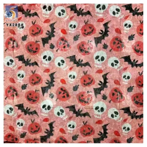 YX288 Novel and Unique Fabrics 100% Polyester Lace Sequin Print Halloween Clown Print Mesh Tulle Fabric - 100% Polyester...