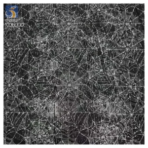 YX288 Novel and Unique Fabrics 100% Polyester Lace Sequin Print Halloween Clown Print Mesh Tulle Fabric - 100% Polyester...