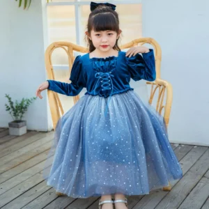 YX301 New Arrivals Star Sequins Embroidery Soft Tulle Moon Star Sequined Mesh Tulle Fabric Skirt Women's Clothing Fabric...