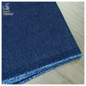 YX304 Latest 150cm Double Strand Anti-Wrinkle Soft Feel 16oz Cotton Stretch Denim Fabric - 100% Cotton, 16 gsm, 150 CM...