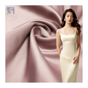 YX305 95% Polyester 5%Spandex High Quality Thickened High Stretch 280gsm Matte Satin Fabric for Pajama Dress - 95% Polyester...