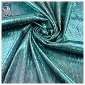 YX313 95 Polyester 5 Spandex Stretch Jacquard Knitted Stripes Fabric Fashion Beauty Skirts Lurex Moonlight Knit Fabric...