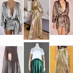 YX313 95 Polyester 5 Spandex Stretch Jacquard Knitted Stripes Fabric Fashion Beauty Skirts Lurex Moonlight Knit Fabric...