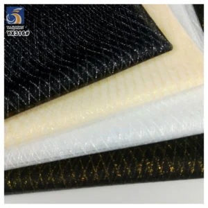 YX316 Good Quality Diamond-Shaped 100 Polyester Knitted Mesh Fabric Gold and Silver Thread Mesh Jacquard Tulle Fabric - 100%...
