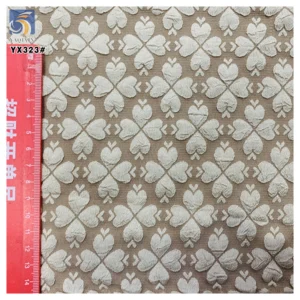 YX323 High Quality T800 Woven Polyester Chiffon Jacquard Fabric Four-Leaf Clover Embossed 3D Jacquard Fabric - 100%...