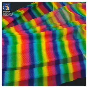 YX447 New Trends Digital Printing Mesh Rainbow Tulle Fabric Polyester 45A Soft Tulle for Pet Clothes and Headwear - 100%...