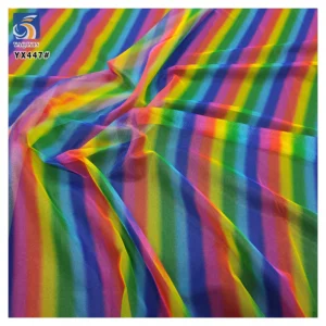 YX447 New Trends Digital Printing Mesh Rainbow Tulle Fabric Polyester 45A Soft Tulle for Pet Clothes and Headwear - 100%...