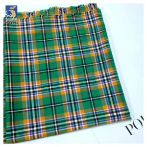 YX459 High Quality 210gsm Stretch Plaid African School Uniform Fabric Polyester Spandex Yarn Dyed Checked Fabric - Spandex...