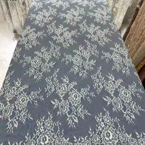 YX466-1 Low MOQ Ready Made 1.5m*3m Multicolor Cheap Prices Eyelash Lace Fabric - 100% Polyester, 150 gsm, Lace Fabric...