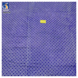 YX477 Luxurious Embroidered Square Sequined Purple Mesh Tulle Fabric Soft Glitter Purple Wedding Mesh Fabric - 100%...