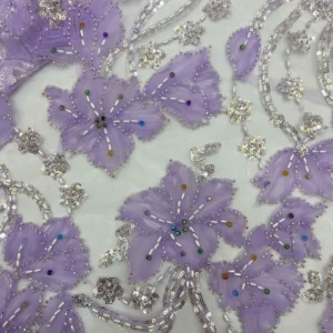 YX486 Garment Accessories Machine-woven Lace Polyester Eco-Friendly Sequins Bridal Wedding Party Worldwide Fabric Lace...