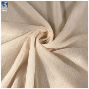YX495 Arabic Headdress Scarf Silk Chiffon Wrinkle Fabric 42gsm White Polyester French Wrinkled Crepe Silk Chiffon Fabric...