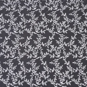 YX516 New Trend Style Willow Leaf Pattern Embroidery White Fabric Polyester Embroidered Mesh Fabric - 100% Polyester, 100...