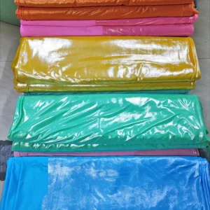YX531-1 2025 New Products Pink Polyester Spandex Knitted Stretch Elastic Shiny Fabric for Prom Dress - 100% Polyester, 145...