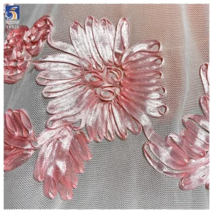 YX536-1 2026 Hot Sale New Trend 3D Stereo Flower Embroidery for Women's Tops and Dresses - 100% Polyester, 200 gsm, 152 CM...
