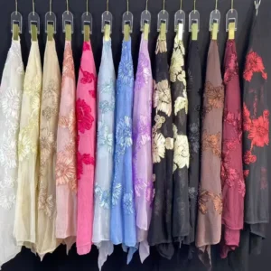 YX536-1 2026 Hot Sale New Trend 3D Stereo Flower Embroidery for Women's Tops and Dresses - 100% Polyester, 200 gsm, 152 CM...