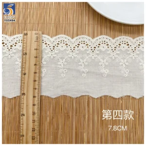 YX549 New Arrivals 2025 100% Cotton Water Soluble Embroidery African Lace Trim for Women Dresses - 100% Cotton, Lace...