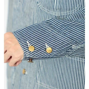 YX571 High Quality Width 150cm Weight 135gsm 70 Polyester 30 Cotton Blue Stripe Yarn Dyed Denim Fabric - Polyester, Cotton...