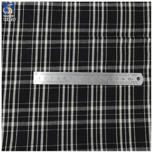YX572 Blue Black Polyester Cotton Blend Yarn-Dyed Denim Fabric 230gsm Thick Denim Plaid Checked Fabric for Jackets...